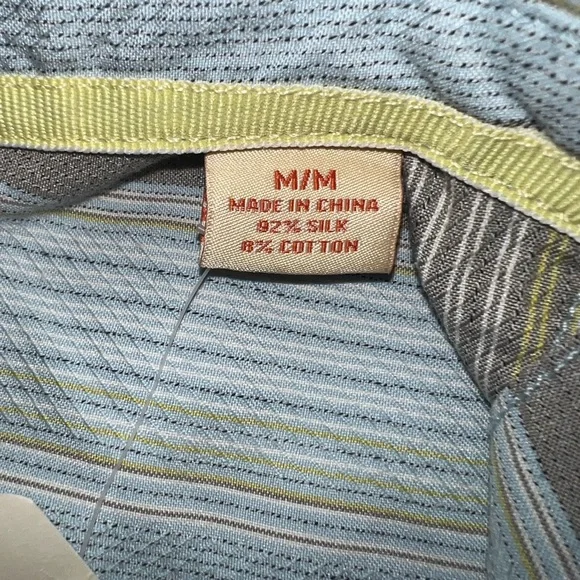 Tommy Bahama Shirt Mens Medium Multicolor Shirt Sleeve Silk Cotton Blend NWT - Picture 4 of 15